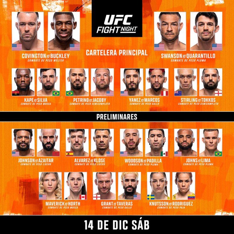 LocosporlasMMA's tweet photo. ✨ El último evento del año está aquí! Grandes nombres, nuevos talentos y acción explosiva se reúnen en #UFCTampa. 

PRELIMINARES
7pm ET 🇺🇸 / 6pm 🇲🇽 / 9pm 🇦🇷 / 1am 🇪🇸

ESTELARES
10pm ET 🇺🇸 / 9pm 🇲🇽 / 12am 🇦🇷 / 4am 🇪🇸

#UFCTampa https://t.co/7bUnQfURko