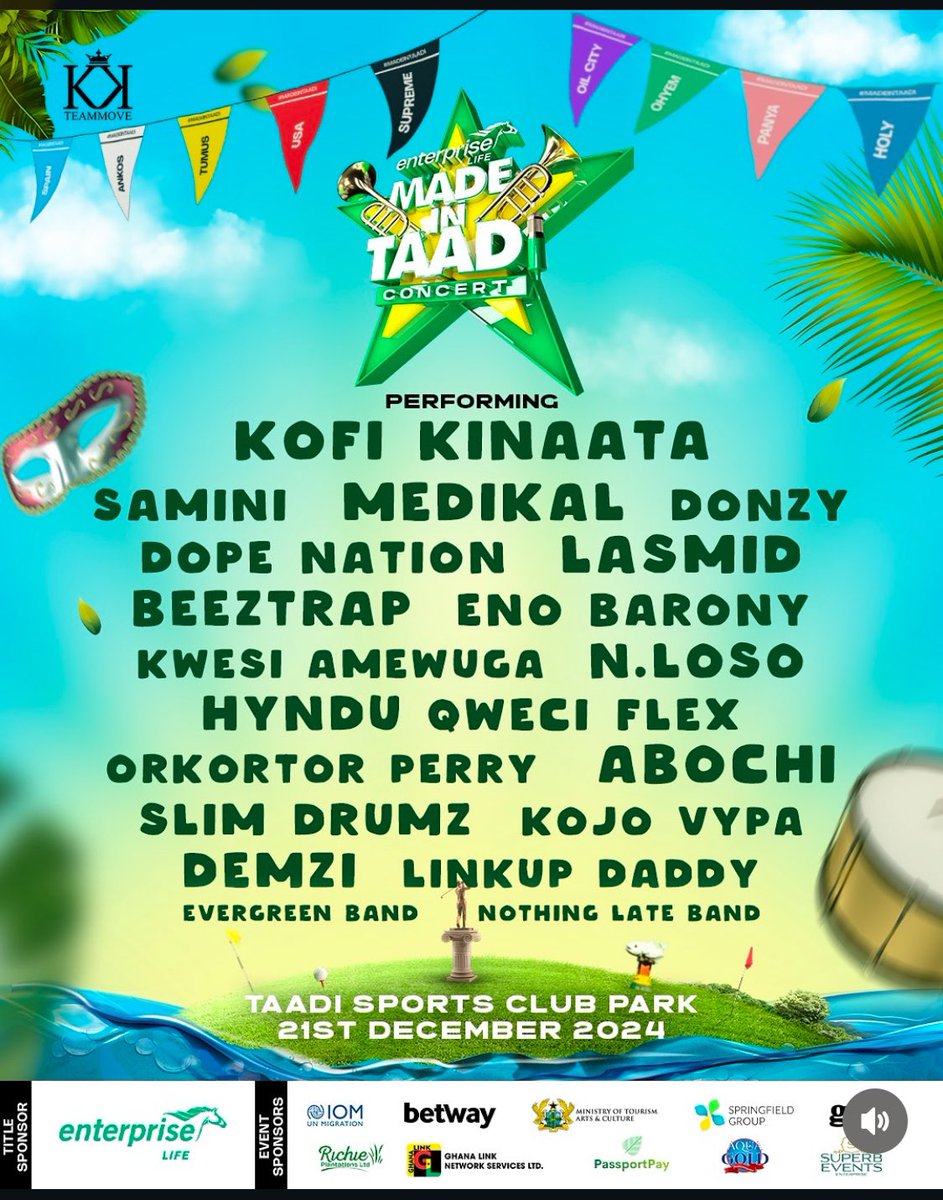 oneplayafrica's tweet photo. #itsfusetv @KinaataGh Made in Taadi concert artiste list out.
We canโt wait
#MadeInTadiConcert https://t.co/eBbxItNIrW