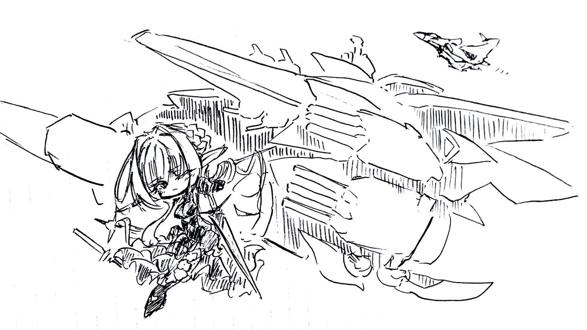 AIIIちゃん、やっぱり宇宙戦闘機とか乗せたいです。
なるべく艤装を描くようにしてるけど、最近は立体が把握できない複雑な艦が多くて困る…!
5分オーバーごめんなさい。
#戦艦少女版深夜の真剣60分一本勝負