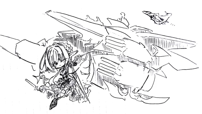 AIIIちゃん、やっぱり宇宙戦闘機とか乗せたいです。
なるべく艤装を描くようにしてるけど、最近は立体が把握できない複雑な艦が多くて困る…!
5分オーバーごめんなさい。

#戦艦少女版深夜の真剣60分一本勝負 