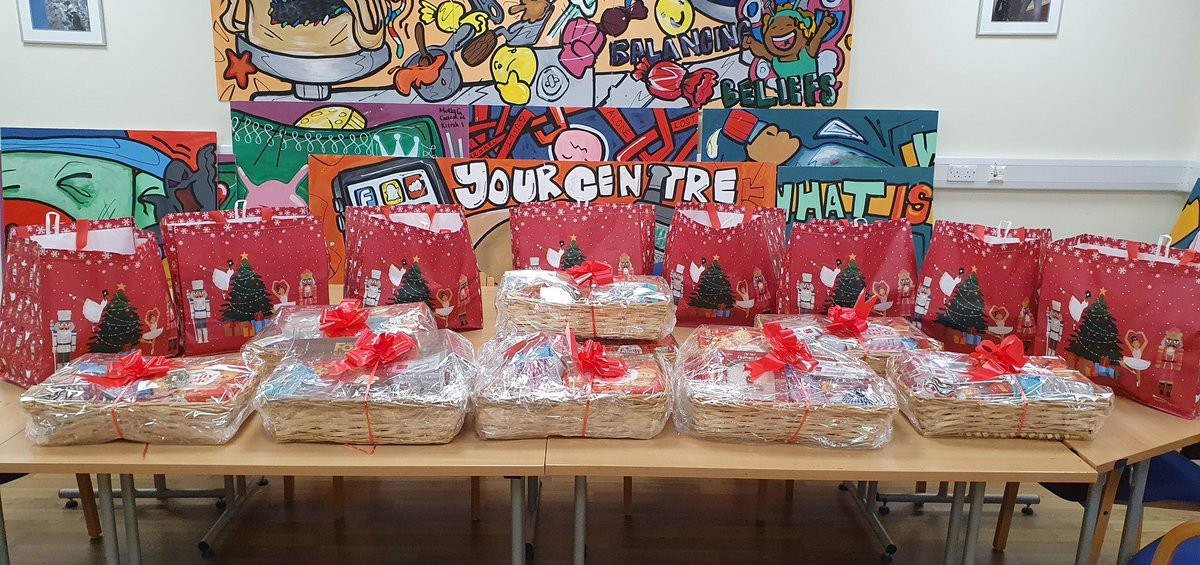 Christmas hampers ready for delivery for our TYS young people and their families #Enjoy #Learn #Achieve #TYS #YPS 🎄