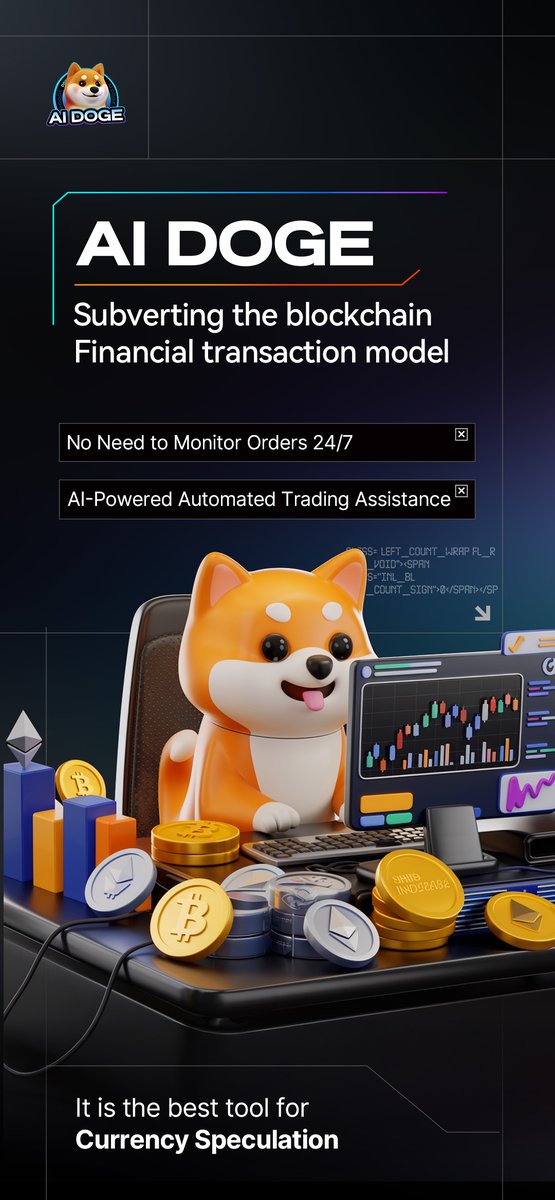 AI_DOGEPRO's tweet photo. AIDOGE operates 24/7, capturing every "smart money" opportunity in real time to help you seize wealth opportunities!⏰
 Accurate Copy Trading, More Flexibility！💰
 Intelligent Hosting, Greater Stability！💫
#AIDOGE #SmartMoney #SmartInvesting #SmartArbitrage https://t.co/DyqIxPmfd8