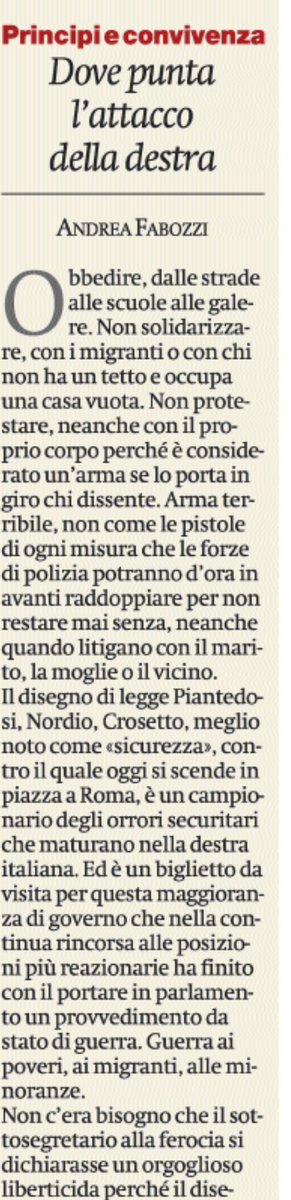 Gea Scancarello (@geascanca) on Twitter photo Le cose come stanno e come vanno dette.
Sul ddl Sicurezza, la lettura davvero fondamentale oggi è <a href="/andreafabozzi/">andrea fabozzi</a>
ilmanifesto.it/dove-punta-lat… Le cose come stanno e come vanno dette.
Sul ddl Sicurezza, la lettura davvero fondamentale oggi è <a href="/andreafabozzi/">andrea fabozzi</a>
ilmanifesto.it/dove-punta-lat…