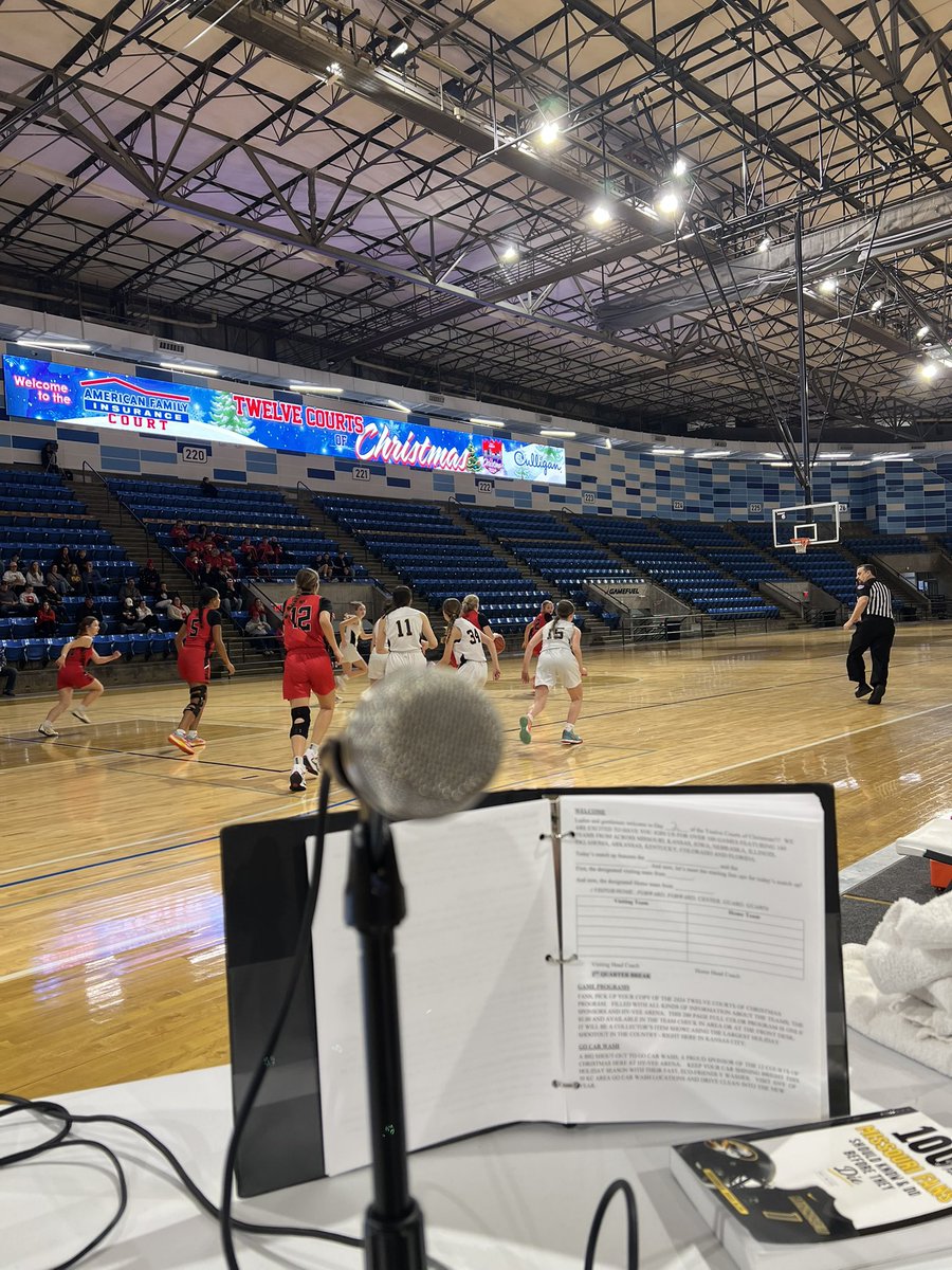 Finishing up 11 games of high school basketball in 3 days. Final stop this weekend, Kansas City’s Hy-Vee Arena!

Proud to be back for the Fourth Edition of the 12 Courts of Christmas.

#PAAnnouncer 🎤