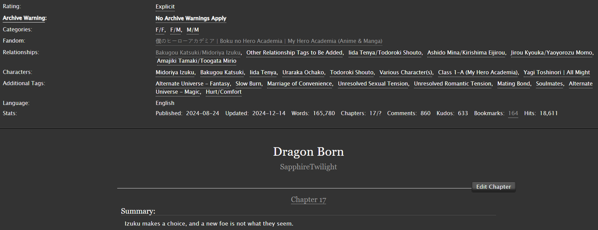 SapMidnight's tweet photo. I feel like the timeline's a little cranky today. So let's fix that with some Dragon Born! Totally no sadness here...
Comments help keep me motivated so make sure to leave one!🧡💚
#BKDK #BakuDeku #DBAU
Pairs: BkDk, IidaTodo, (Others)
Rating: Explicit
Chapter: 17/?
Link ⬇️ https://t.co/JYSHow3pDf