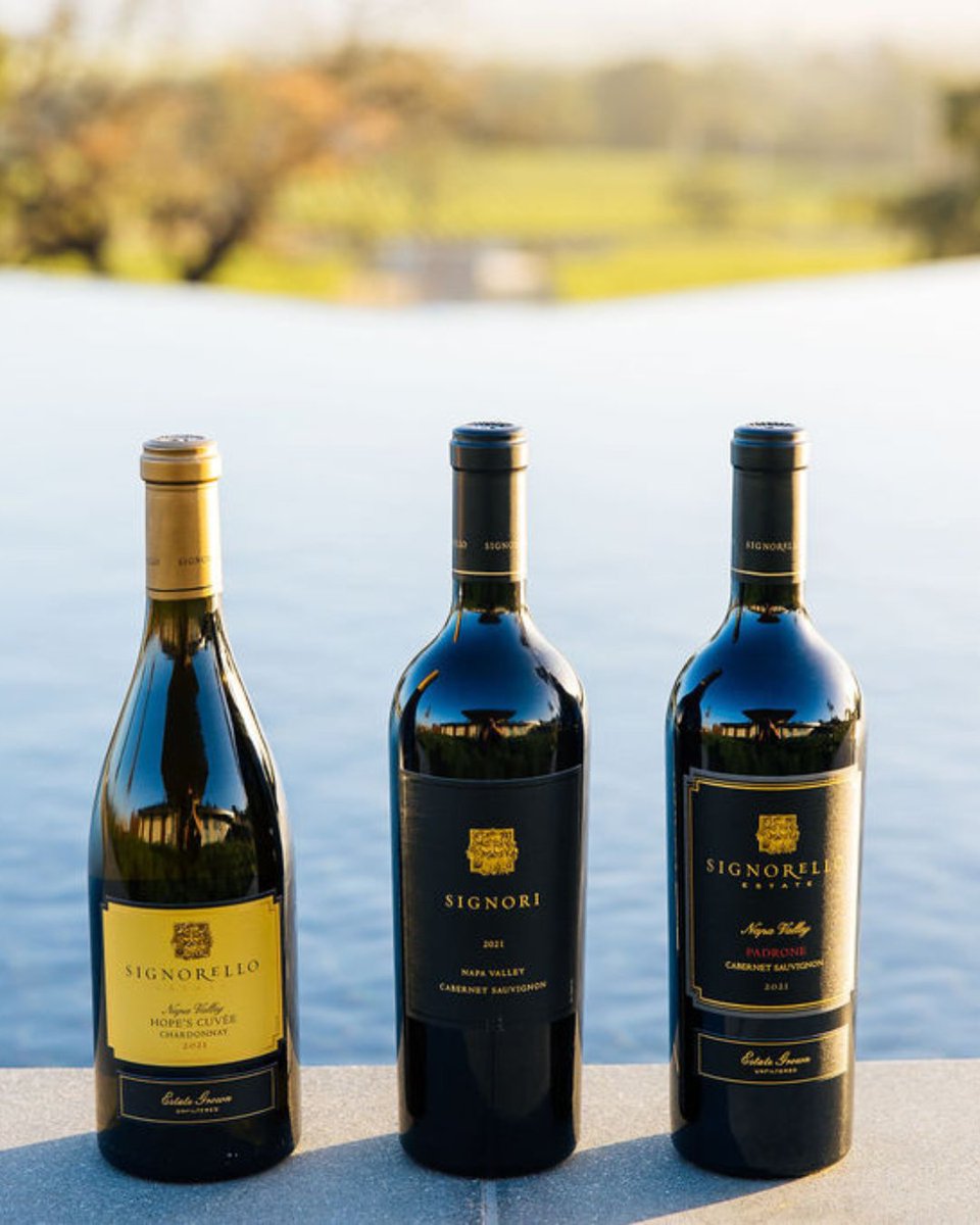 Experience the essence of Napa Valley with our three signature wines—each bottle tells a story of tradition, passion, and excellence. 🍇🍷 #SignorelloEstate #NapaValley #WineLovers