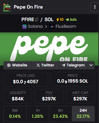 <a href="/SolJakey/">Jakey</a> Next leg up for $PFIRE LFG 🚀

PFireKhT5WG7axMSLBmMRpvYH7cgHx9CRWHU8F8HNbr