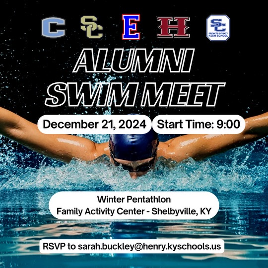 Attention SCHS swim alumni! The swim team is hosting an alumni swim meet on 12/21. RSVP to Coach Buckley if you plan to attend!