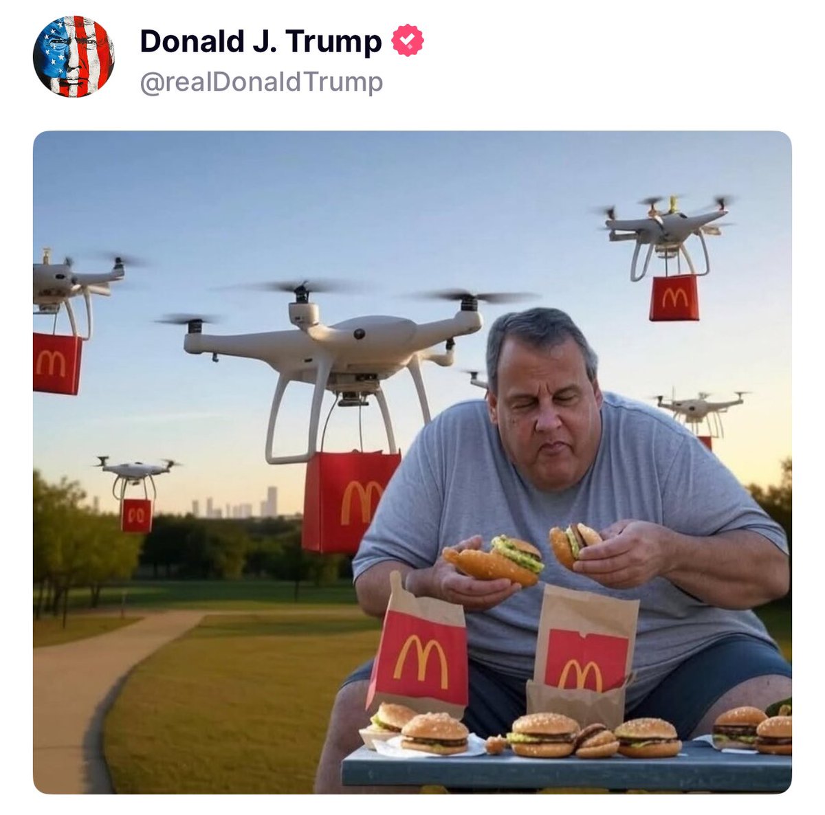 bennyjohnson's tweet image. Trump just posted this about the New Jersey drones🤣