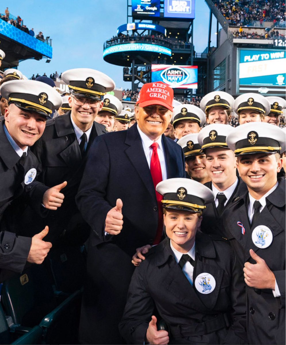 President Trump makes his 5th appearance today at Army Navy game. 
Joe Biden never went to the iconic game.
