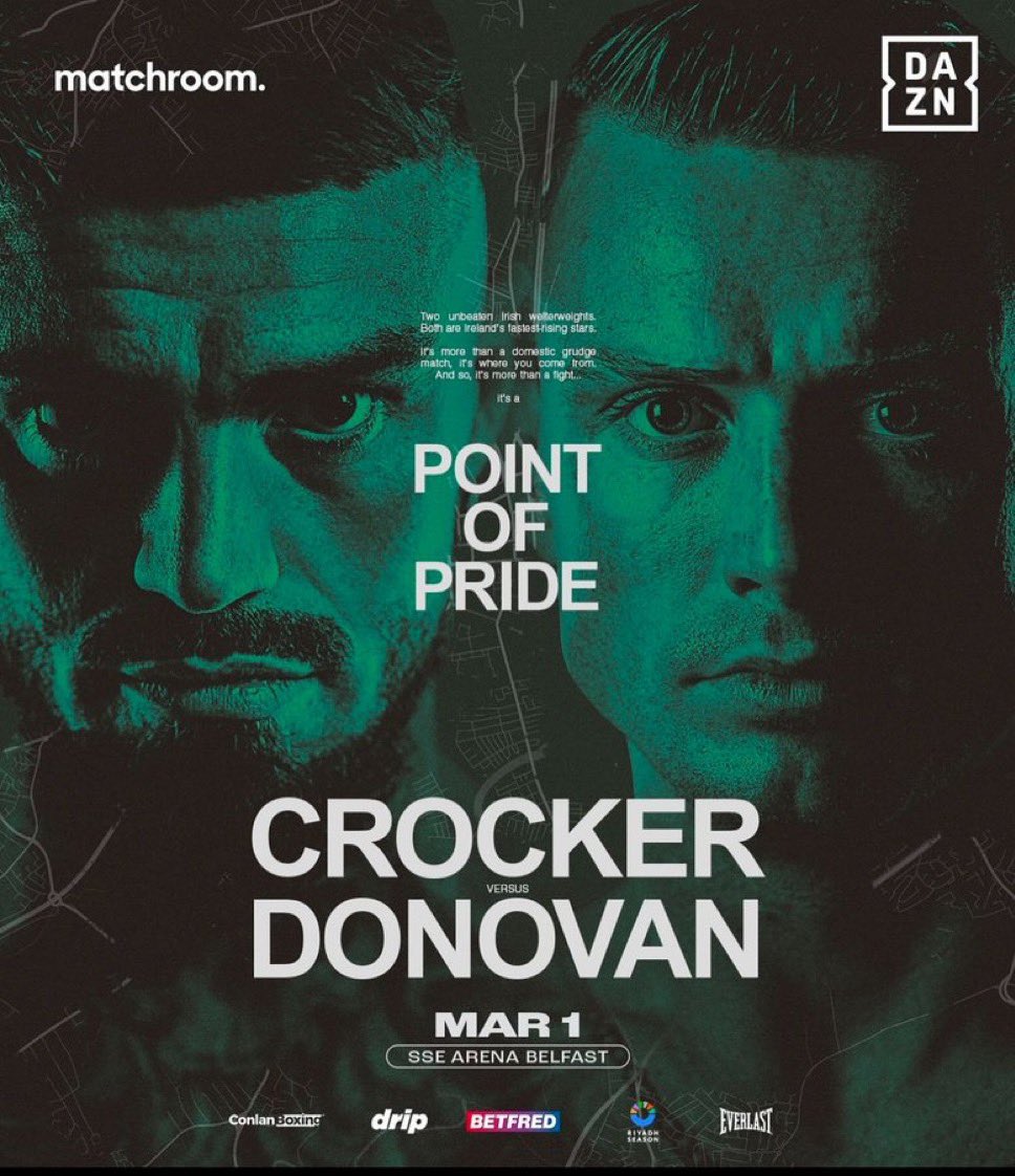 Chris McNulty (@chrismcnultydgl) on Twitter photo Finally, itโs on!
<a href="/lewiscrocker1/">Lewis Crocker</a> v <a href="/PaddyDonovan23/">Paddy Donovan</a> in Belfast on March 1 with the winner lined up to fight for a world title.
This could be an Irish fight for the ages! Finally, itโs on!
<a href="/lewiscrocker1/">Lewis Crocker</a> v <a href="/PaddyDonovan23/">Paddy Donovan</a> in Belfast on March 1 with the winner lined up to fight for a world title.
This could be an Irish fight for the ages!