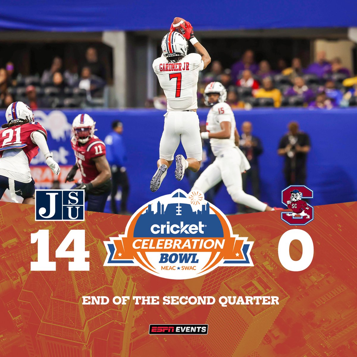 Cricket Celebration Bowl (@celebrationbowl) on Twitter photo All <a href="/gojsutigersfb/">Jackson State Football</a> in the first half! The Tigers held the Bulldogs to just 27 total yards #CelebrationBowl #AChampionWillRise All <a href="/gojsutigersfb/">Jackson State Football</a> in the first half! The Tigers held the Bulldogs to just 27 total yards #CelebrationBowl #AChampionWillRise