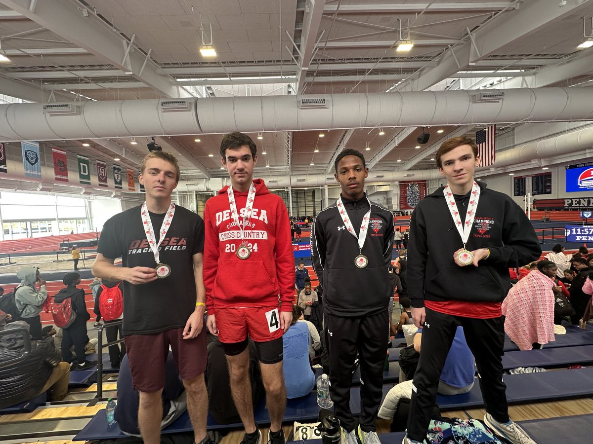 DelseaTrack's tweet photo. 4x800 of Matt Littlehales, Everett Cutter, Marquise Snead-Gray and Sam Elbirn opens the season with a win at Penn https://t.co/WLPPYdknaG