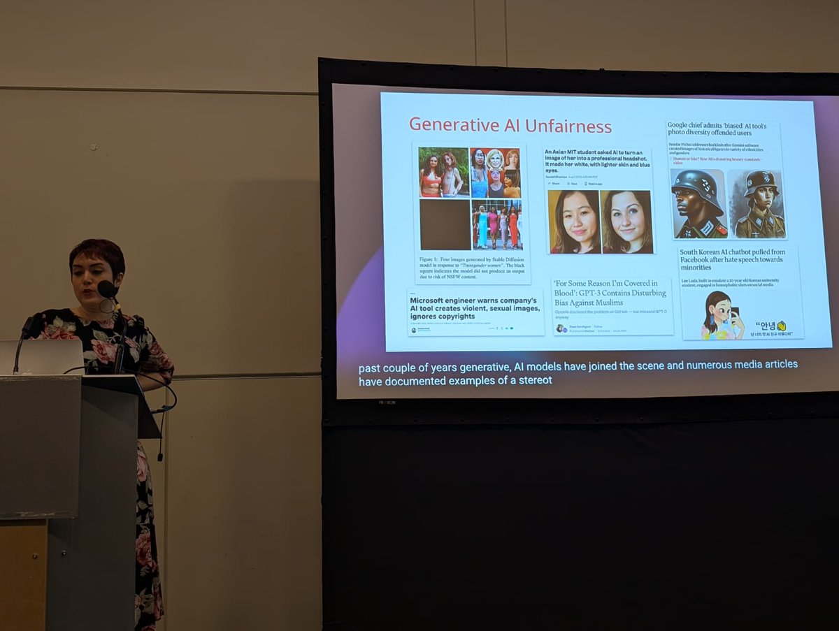 AFME 2024 @ NeurIPS (@afciworkshop) on Twitter photo In the first invited talk, <a href="/HodaHeidari/">Hoda Heidari</a> talked about “Reflections on Fairness Measurement: From Predictive to Generative AI." #AFME2024 #NeurIPS2024 In the first invited talk, <a href="/HodaHeidari/">Hoda Heidari</a> talked about “Reflections on Fairness Measurement: From Predictive to Generative AI." #AFME2024 #NeurIPS2024