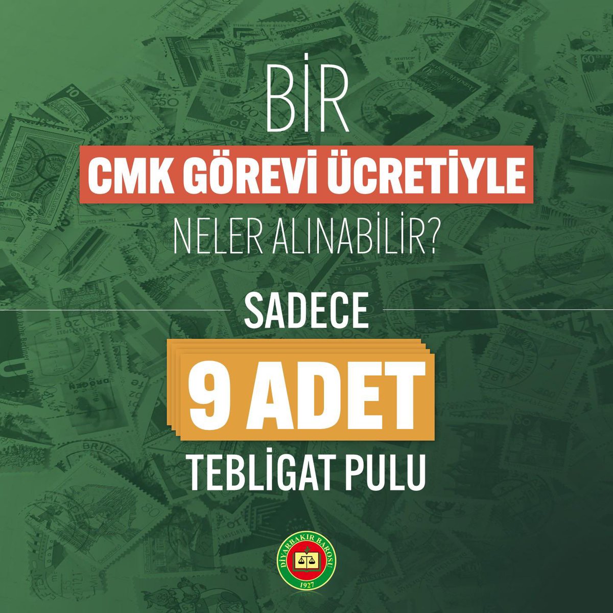 CMK görevlendirmelerine yönelik ücret tarifesinde meslek onuruna yakışır bir iyileştirme yapılması ve belirlenecek tutarın TBB tarafından yayımlanan AAÜT’ye eşitlenmesi için; 

2025 yılı CMK Ücret Tarifesindeki maktu masraf tutarının tekrar düzenlenerek günün ekonomik koşullarına