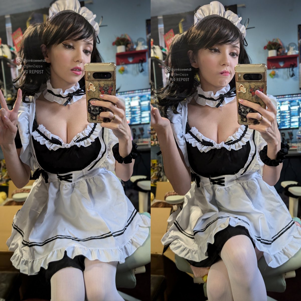 EllenZappa's tweet photo. Kawakami as her maid persona 'Becky'
#Persona5 https://t.co/8PEHCov1xk