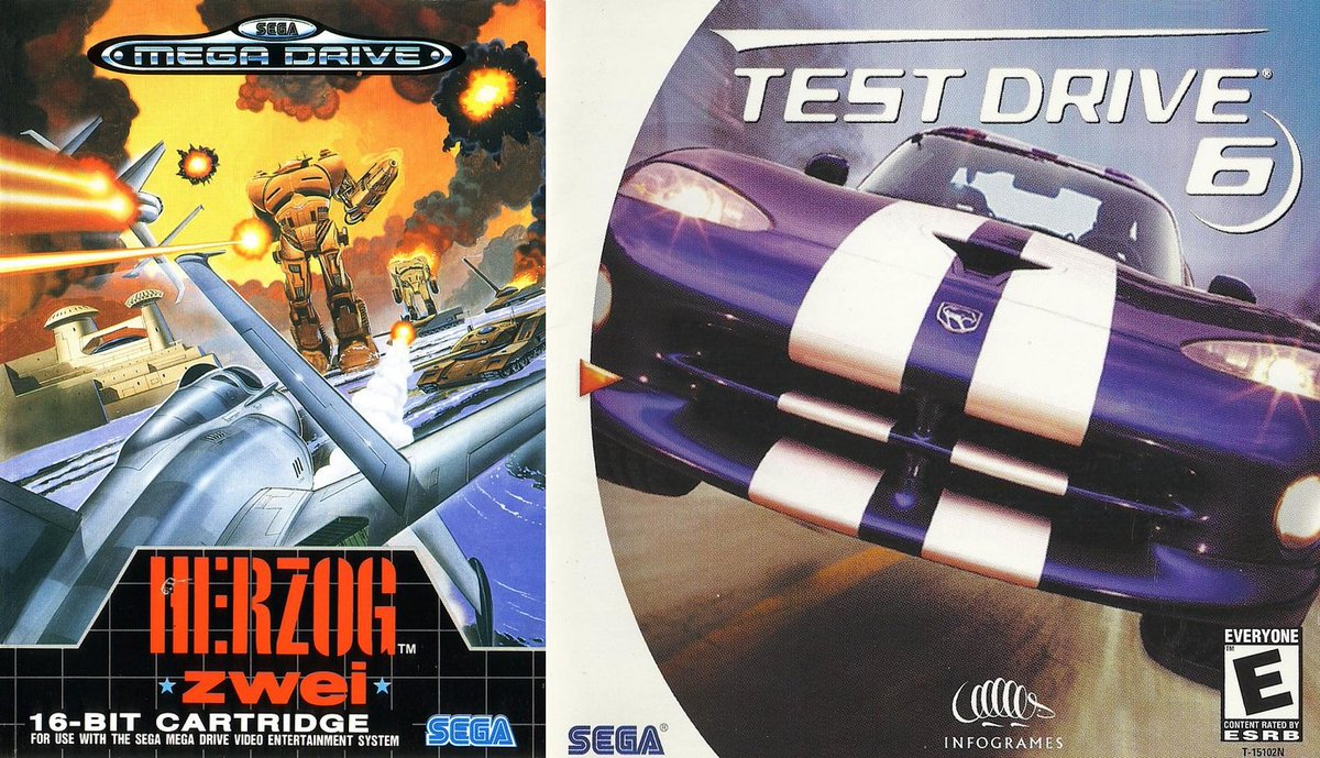 segaretrobr's tweet image. Hoje é aniversário de 35 anos de Herzog Zwei (Mega Drive) e 25 anos de Test Drive 6 (Dreamcast), lançados em 15/12/1989 e 1999!
#herzogzwei #technosoft #testdrive6 #infogrames #megadrive #dreamcast #sega #retro