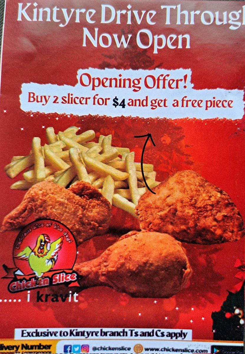 zinaraZW's tweet photo. DRIVING INTO HARARE?

We are at Norton Tollgate with the #Slice Team, Pass by and score a FREE Pass plus a flier with exclusive opening offers at their brand-new Kintyre Drive Through! 
#Slice #KintyreDriveThrough #PartnersForProgress #HappyHourPromotion 

@ChickenSliceog https://t.co/wplz2j6v18