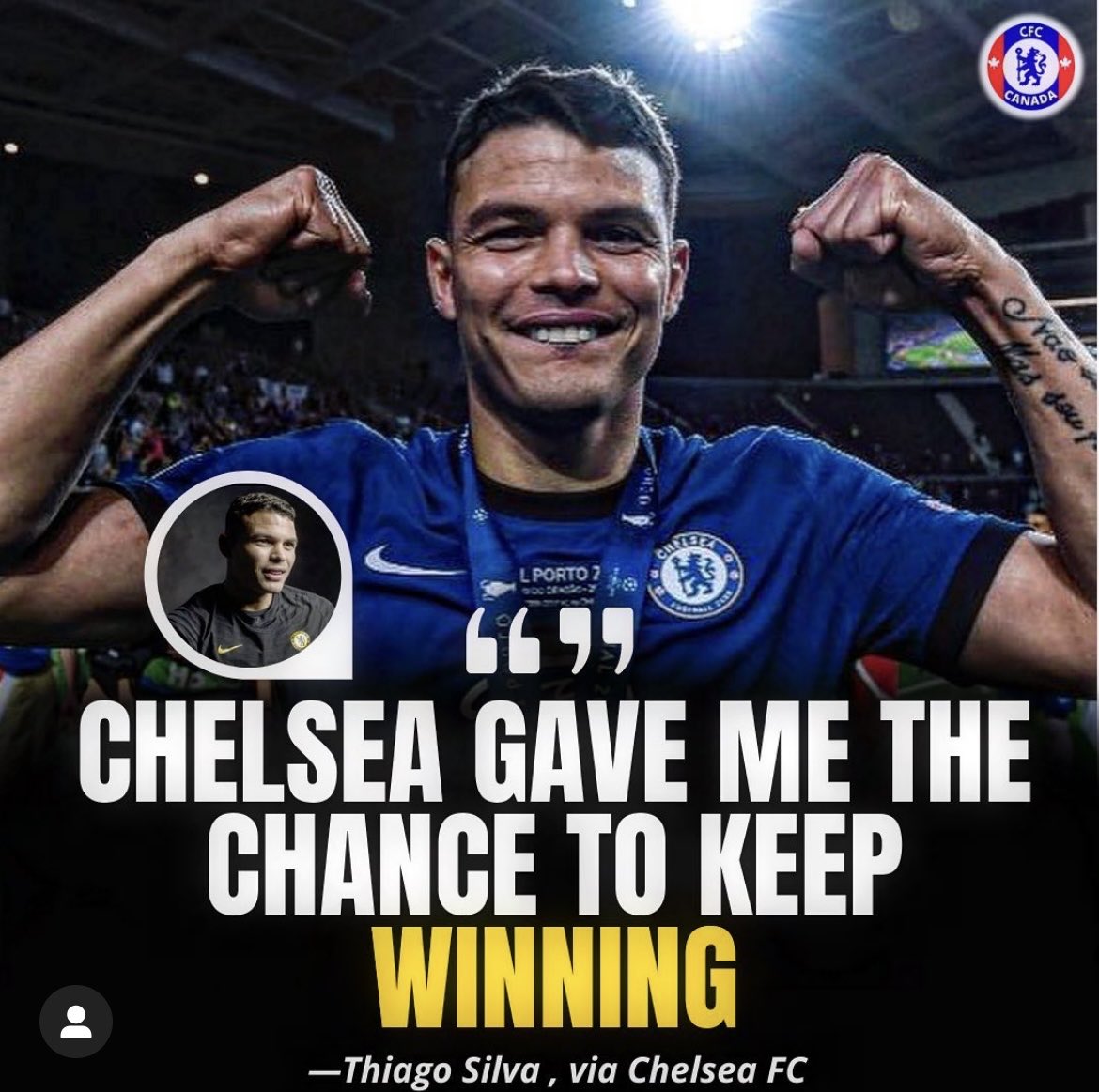 FrankKhalidUK's tweet photo. Thiago Silva quote of when he joined Chelsea in 2020. https://t.co/MUDRIaySyW