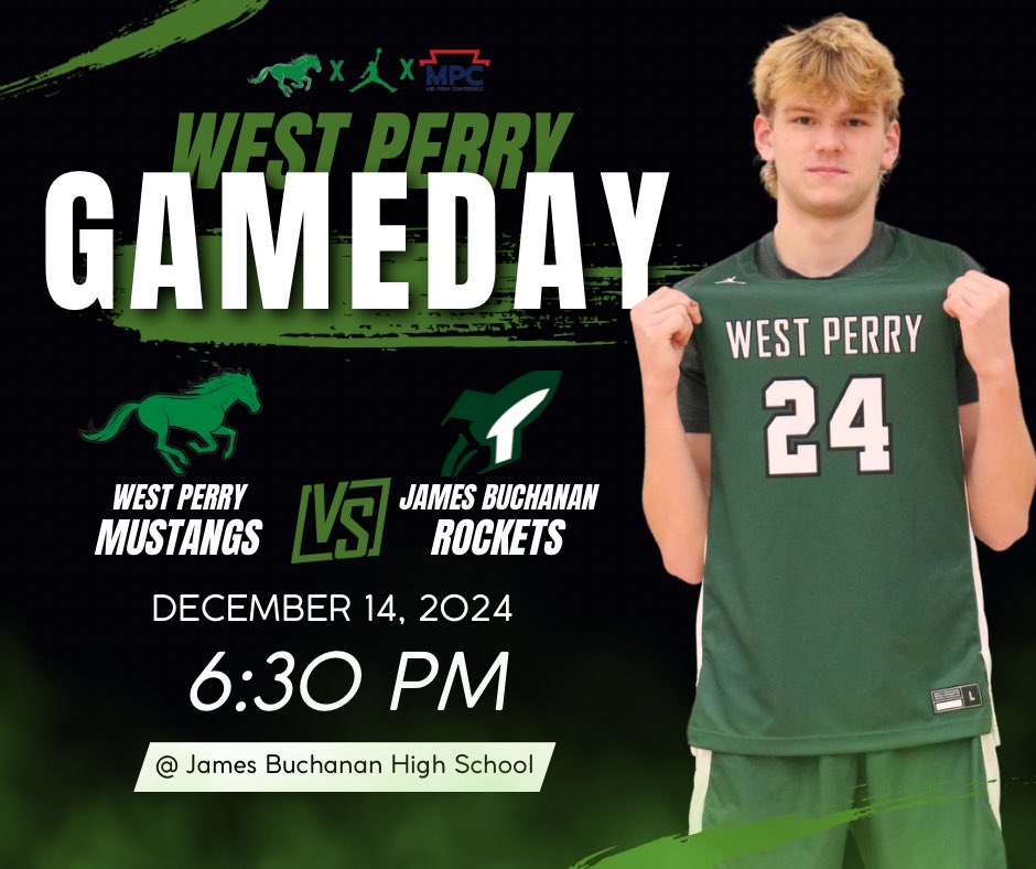 GAMEDAY.

🕡 6:30 p.m.
📍 Mercersbirg, PA
🆚 James Buchanan (1-3, MPC Capital)

<a href="/wpboysbball/">West Perry Basketball</a>