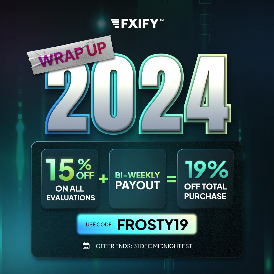 winwithbennie's tweet photo. 🚨FXIFY GIVEAWAY TIME⁉️🎁⁣
⁣
🖤3x $15k evaluation account giveaway🤍⁣
⁣
Why I recommend @fxifycom👇🏽

➠ Zero payout denied (𝘣𝘪𝘨 𝘰𝘳 𝘴𝘮𝘢𝘭𝘭)!⁣
➠ Zero manipulation 
➠ Industry-standard rules
➠ Still serving US clients (𝘯𝘰 𝘴𝘩𝘢𝘥𝘺 𝘢𝘤𝘵𝘴)⁣
➠ Run by an experienced broker🧢⁣
➠ Tight Spread🪡
➠ First Payout on demand
➠ Receive remnant profit on a breached account⁣
➠ Paid out over $100k several times (𝘰𝘯𝘭𝘺 𝘧𝘪𝘳𝘮 𝘵𝘰 𝘥𝘰 𝘵𝘩𝘢𝘵)⁣🧢
⁣
- 𝐑𝐮𝐥𝐞𝐬 𝐭𝐨 𝐩𝐚𝐫𝐭𝐢𝐜𝐢𝐩𝐚𝐭𝐞⁣
⁣
🤝Follow @fxifycom, @winwithbennie, @bobbthetrader & @RealJuicyTradez 
🖤Like and retweet⁣
♻️Tag 3 traders and tell us your favorite feature💎⁣

𝖥𝗂𝗇𝖺𝗅 𝗉𝖾𝖼𝗄 𝗂𝗌 𝗍𝗈 𝗎𝗌𝖾 𝖿𝗑𝗂𝖿𝗒 𝗅𝗈𝗀𝗈 𝖺𝗌 𝖽𝗉💪🏽🚀⁣
⁣
To signup with fxify use promo code “𝐅𝐑𝐄𝐄𝐃𝐎𝐌” for (𝟏𝟎% 𝐨𝐟𝐟) 🤝⁣
⁣
⏳Monday evening (72h)⏳
