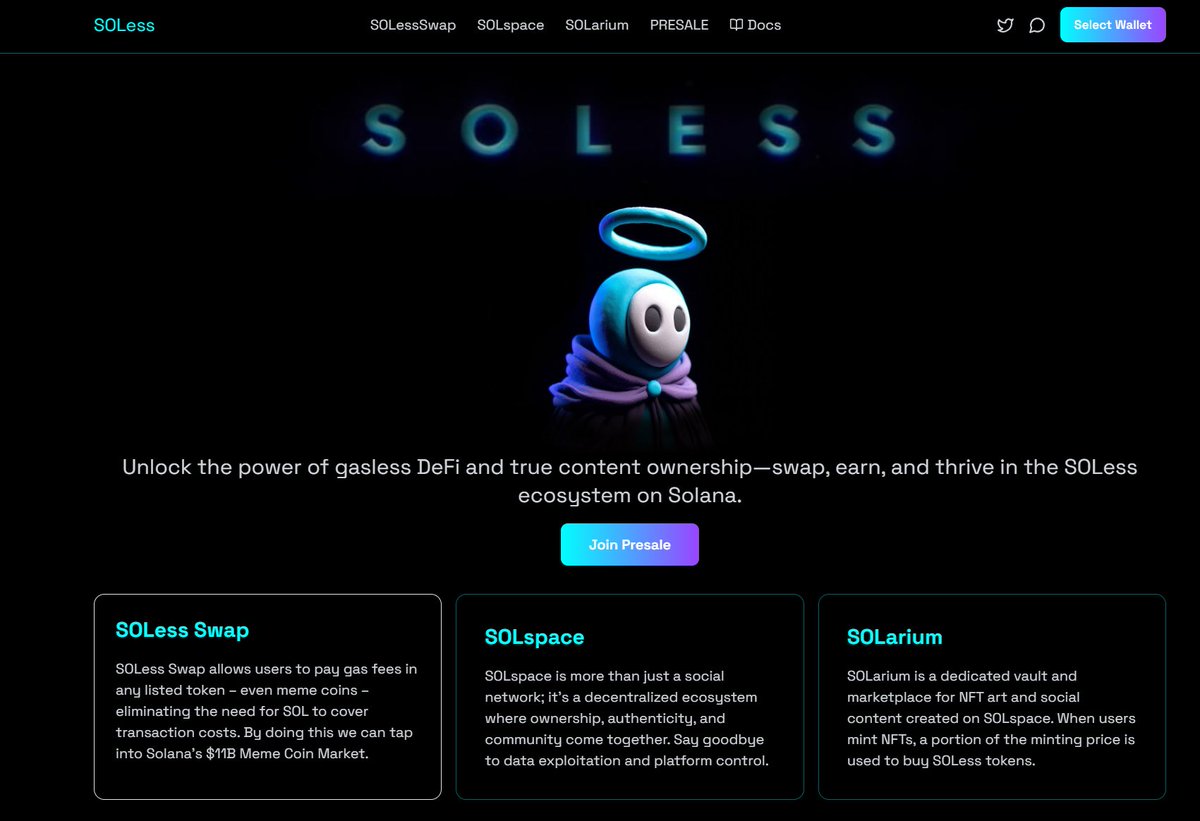 🌐 Haven’t checked out our website yet? Now’s the perfect time!

👉 Explore the SOLess ecosystem, discover how $SOUL powers decentralized social media, and see all the innovative features we’re building.

📲 Visit us at soless.app 

#SOLess #BURNURMEMES