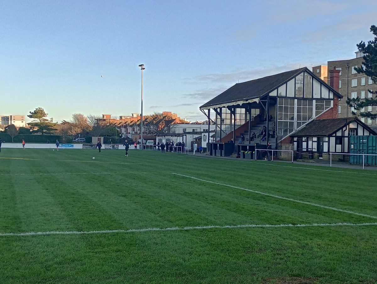 Bexhill Utd FC. Main stand - 95 years old