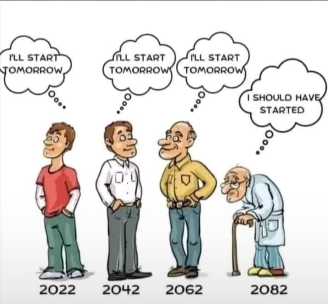 Procrastination is a thief of time that will rob you of a lot of  things in life

Don’t wait for the “perfect time”... it’ll never come
 
Do it now
