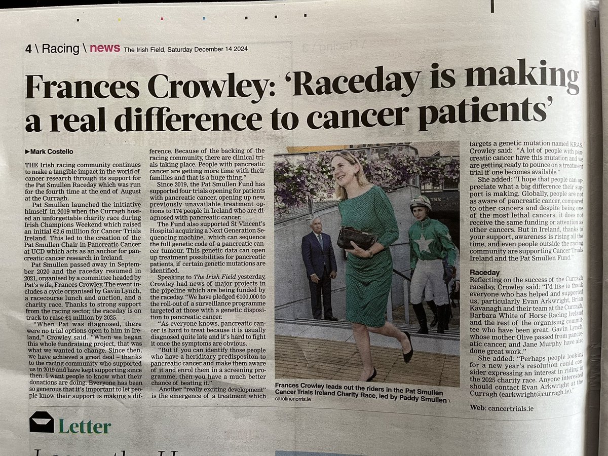 Curragh To Curragh (@curraghto) on Twitter photo A lovely article in the Irish Field today.
<a href="/francescrowley/">Frances Crowley</a> goes through all the great work that is being done with the funds fraised from last August.
Well worth a read.
Thanks again to everyone who donated. ๐๐ A lovely article in the Irish Field today.
<a href="/francescrowley/">Frances Crowley</a> goes through all the great work that is being done with the funds fraised from last August.
Well worth a read.
Thanks again to everyone who donated. ๐๐
