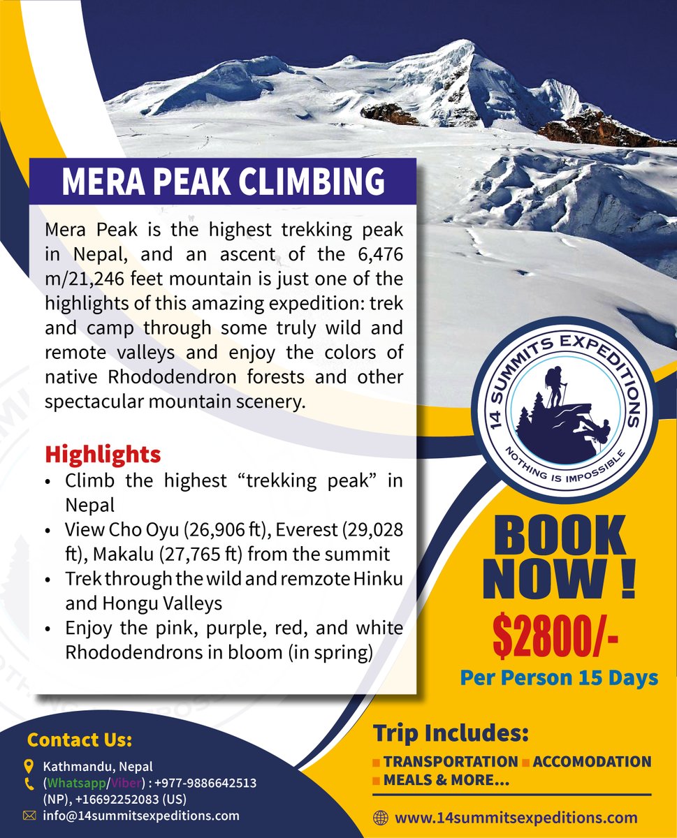 14Expeditions's tweet photo. #Merapeakclimbing #merapeak #14summitsexpeditions https://t.co/C3cRQvSwSP