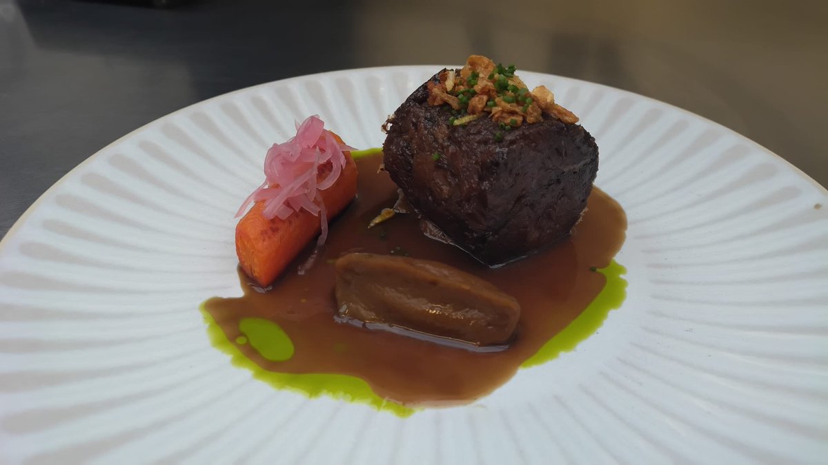 Mark Poynton (@markjpoynton) on Twitter photo Beef cheek, onion and <a href="/HandFMarlow/">The Hand & Flowers</a> carrot on the pass <a href="/MJPTheShepherds/">Ancient Shepherds by Mark Poynton</a> Beef cheek, onion and <a href="/HandFMarlow/">The Hand & Flowers</a> carrot on the pass <a href="/MJPTheShepherds/">Ancient Shepherds by Mark Poynton</a>