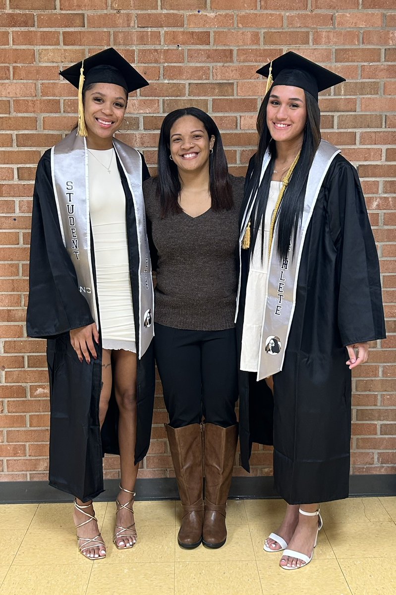 Congratulations to our graduates 🎓 Ruby and Precious!! Best of luck in your next chapters. We love you and will miss you! #classof2024 #uncpvolleyball #uncpsports 🎓💛🖤