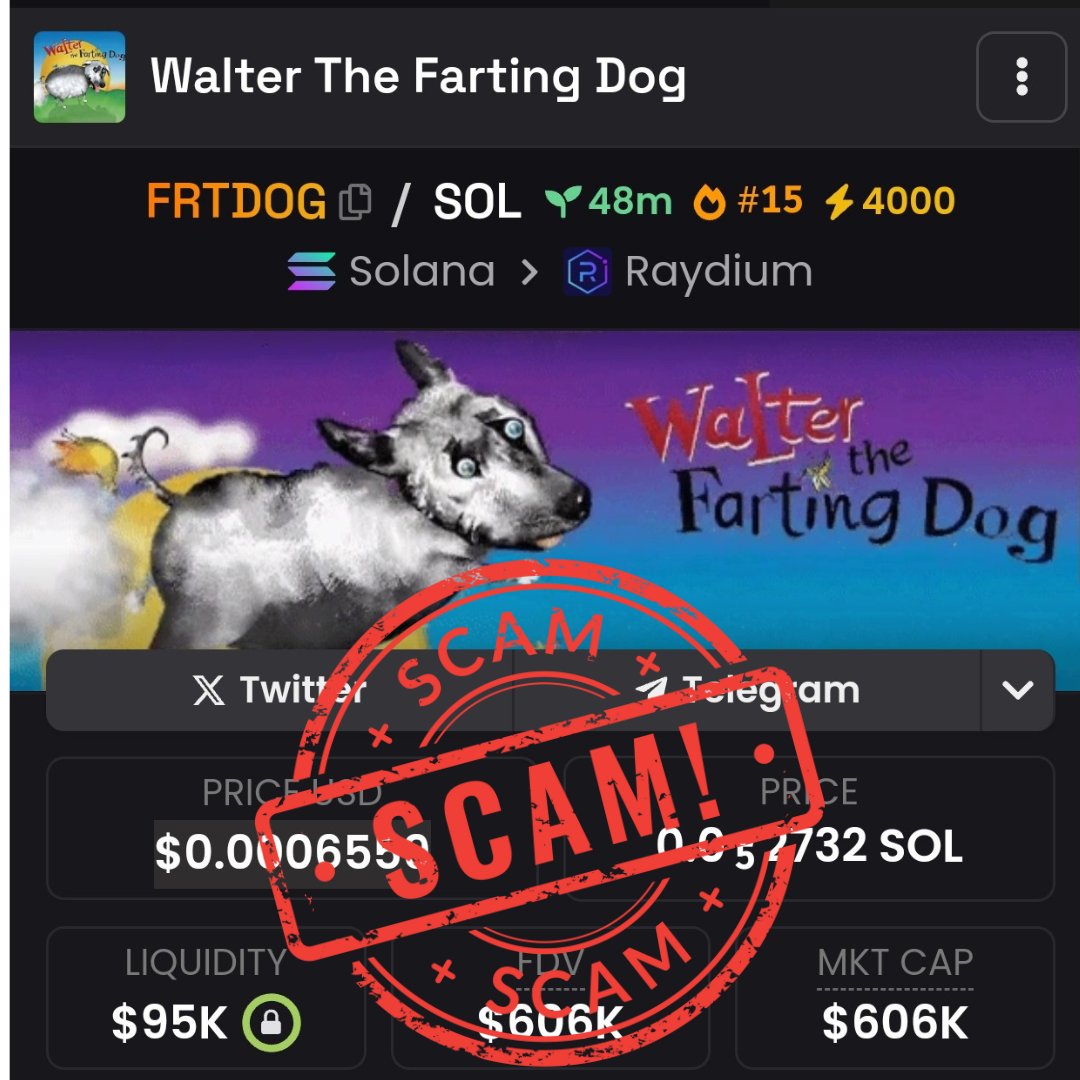 Luffyy_Alpha's tweet photo. $FRTDOG is the new scam of @morpheuswhale

The same cabal rugged $PONGU $EDEN, $LILX , $DOUG $XRP  , $FINE, $MAYA and 100 more coins.

vjTJVR4ZWpnVFYAdFAmQT1yQmVvWdkSoAikTRkvNhat

How much will it go? Tell me in comments 

$1.5 giveaway at 1500 followers 

Don't blame me. #DYOR https://t.co/JFZ8T1rEAr