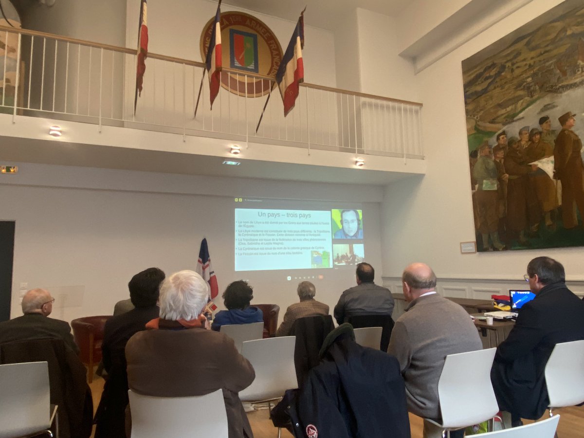 DrapeauxSFV's tweet photo. Nous poursuivons l’après-midi avec la présence, en visio depuis Modène en Italie, du Président du Centro Italiano de Studi Vessillologici, le Dr Ing. Pier Paolo Lugli avec sa conférence : « A story of Libyan Flags » (en anglais, avec diapo en français). #JSFV1 #Vexillologie https://t.co/fkuv61RyGd