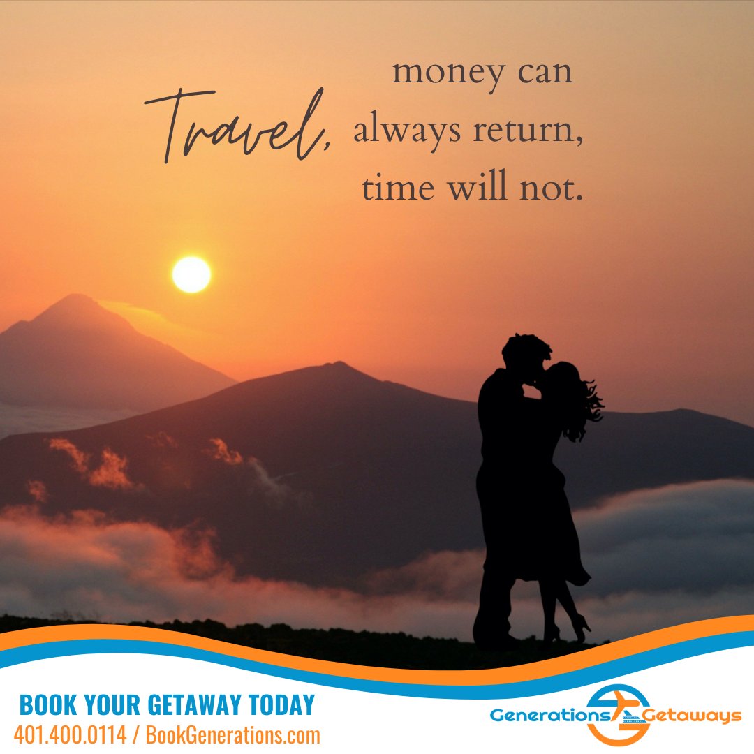 GenGetaways's tweet image. Book your bucket list trip while you still have time! What's on your bucket list?

#travel #vacation #getaway #allinclusive #resort #cruise #caribbean #europe #beach #family #quotetoliveby #travelquotes #GenerationsGetaways #BookGenerations