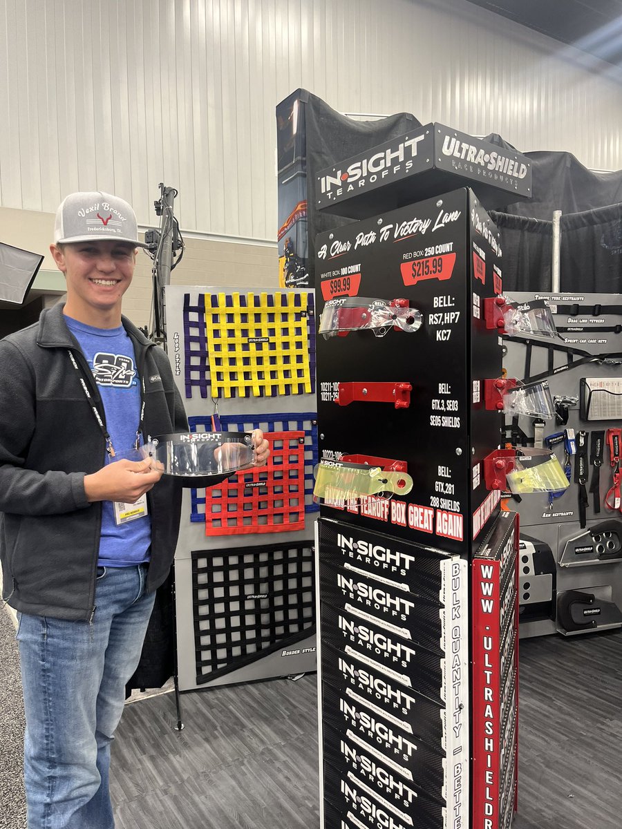 NEW products at the PRI Show!
** Platinum Small Adult or Jr Seat w/ upgraded head padding
** Platinum Micro Seat
** Platinum Midget Seat
** New upgraded padding on the TC2
** In Sight Tearoffs in stock &amp; ready to ship

Stop by booth 4004 or call 903-894-3550!