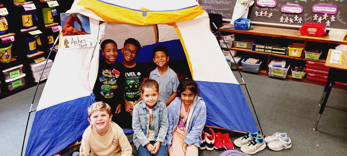 Outdoor Adventure Day Learning!  Teamwork, integrated academics, and engagement.  Way to BELIEVE IN US! Post 2/3⛺️🔬🍂🍁🦝#RESBelieves #ElevateStafford