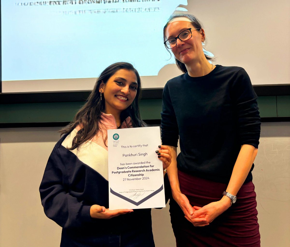 Thrilled to share that I won the Dean of PGR'S Commendation for Academic Citizenship 2024.

<a href="/ExeterDoctoral/">University of Exeter Doctoral College</a> 
<a href="/UniofExeter/">University of Exeter</a> 
<a href="/UniofExeterNews/">University of Exeter News</a> 
<a href="/UniOfExeterHASS/">Faculty of Humanities, Arts & Social Sciences</a>