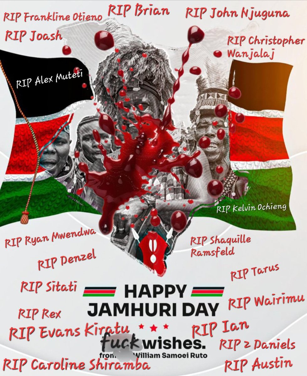 philipsila8's tweet photo. No one's wants to say this But,
No justice yet for the fallen soldiers, 
Kenyan youths killed by the Kenyan government,
 the president claimed that they were hired goons Yet it's lie, They were Kenyans, demonstrating against a ruthless regime. https://t.co/vZmlT1J76a