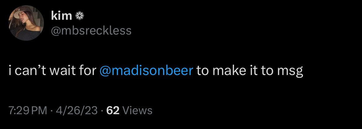 mbsreckless's tweet photo. she did it 🥹 @madisonbeer https://t.co/xrY88UlRvb