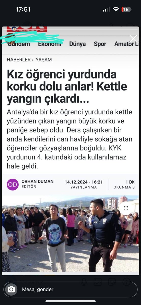 gokcesayar's tweet photo. Kettle mı?! Çıkan yangın klimadan, bari doğru haber yapın! Yani yangın o klimanın da klimanın motorunun da bakımını yapmadığınız için çıktı! Kendi ihmalinizi öğrencilere yıkamazsınız! #şokgazetesi @sokgazetesi1 #kumlucakyk #kykyangın https://t.co/Ng6JbHZ8bX