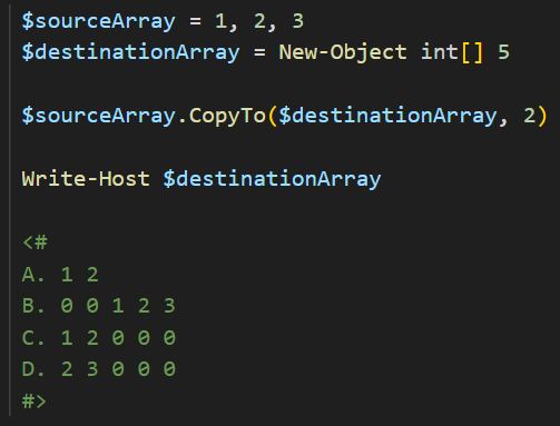 dfinke's tweet image. PowerShell Question / Quiz
What is the output of the following #PowerShell code, and why?
Comment your answers below! 👇🏻
#powershell #powershellquiz #developer #scripter