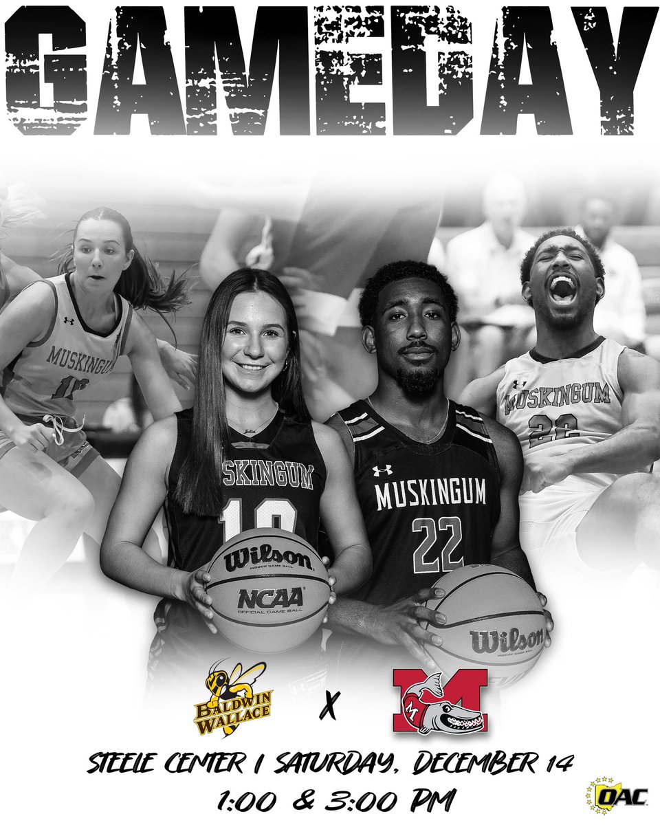 Muskingum Athletics (@fightingmuskies) on Twitter photo π¨GAMEDAYπ¨
π: Steele Center - New Concord
π: Baldwin Wallace
ποΈ: buff.ly/3DozAT0
π<a href="/MuskingumWBB/">Muskingum Women's Basketball</a>
π: buff.ly/3ZDHd1v
β°: 1:00 PM
π<a href="/MuskingumHoops/">Muskingum Menβs Basketball</a>
π: buff.ly/3DaHFN8
β°: 3:00 PM
πΊ: buff.ly/4fhT9eM
#DefendTheM <a href="/WHIZscores/">WHIZ Sports</a> <a href="/brandonhannahs/">Brandon Hannahs</a> π¨GAMEDAYπ¨
π: Steele Center - New Concord
π: Baldwin Wallace
ποΈ: buff.ly/3DozAT0
π<a href="/MuskingumWBB/">Muskingum Women's Basketball</a>
π: buff.ly/3ZDHd1v
β°: 1:00 PM
π<a href="/MuskingumHoops/">Muskingum Menβs Basketball</a>
π: buff.ly/3DaHFN8
β°: 3:00 PM
πΊ: buff.ly/4fhT9eM
#DefendTheM <a href="/WHIZscores/">WHIZ Sports</a> <a href="/brandonhannahs/">Brandon Hannahs</a>