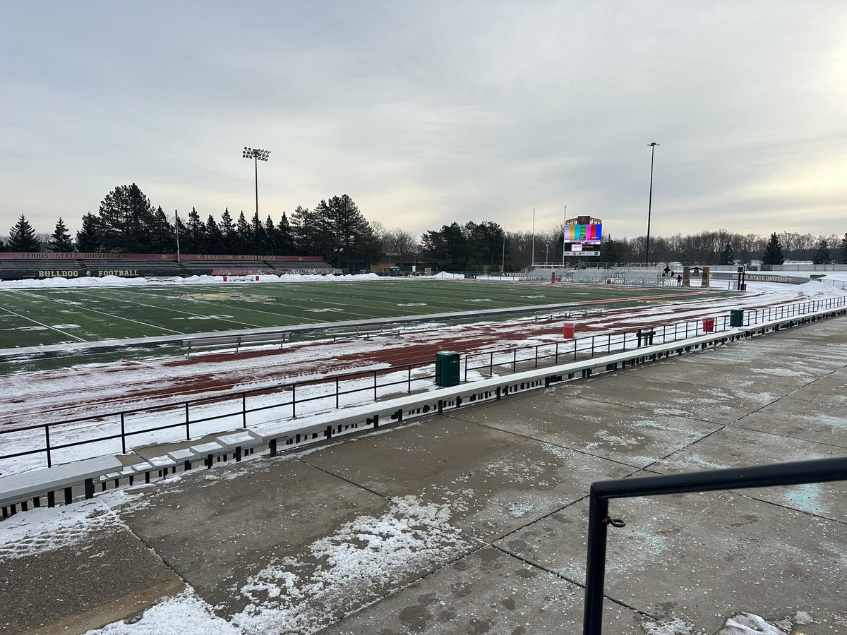 FerrisFootball's tweet photo. D2 National Semifinal today, 3:30 pm on ESPN+ - Go Dawgs! https://t.co/3RjV6wLvC8