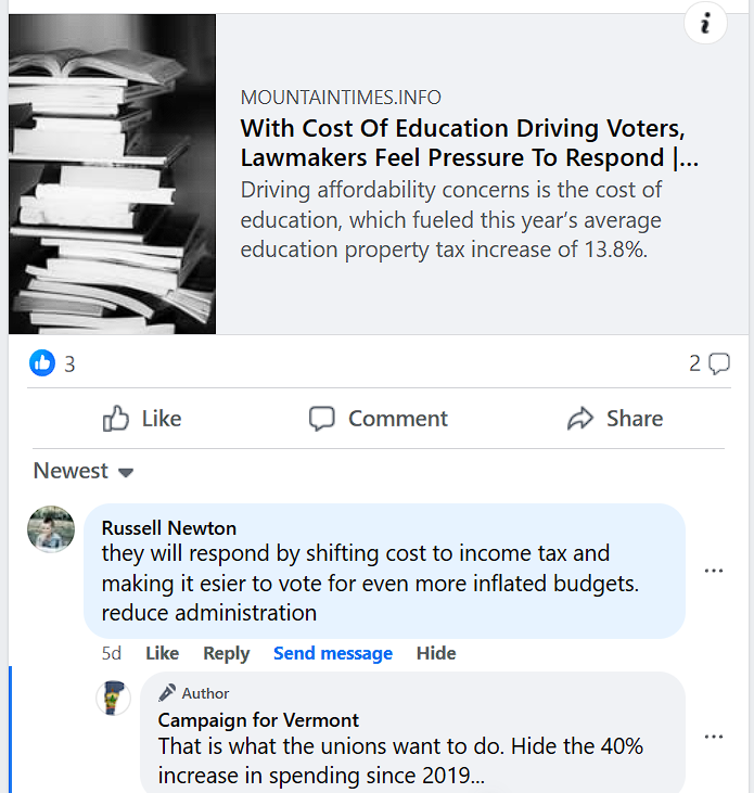 CampaignForVT's tweet image. Vermonters are smart.

#vtpoli #vtleg #vted