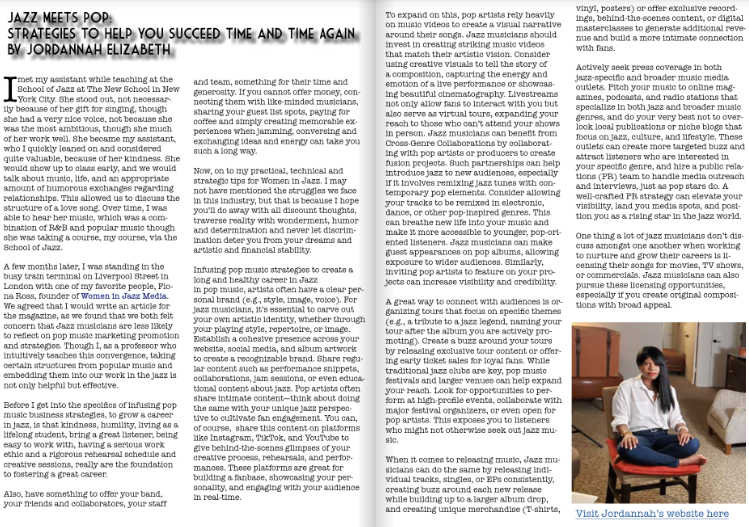 It was wonderful to write a new piece for @WomeninJazzMed --