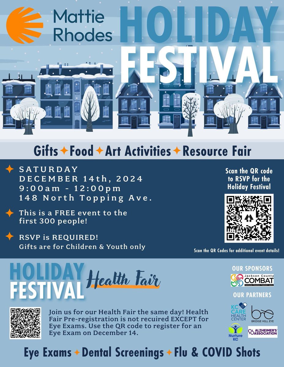 Mr. Murphy and Ms. Elsa will be at Mattie Rhodes Center’s Holiday Festival until 12:00 today. Stop by and see us - lots of free toys being given out!