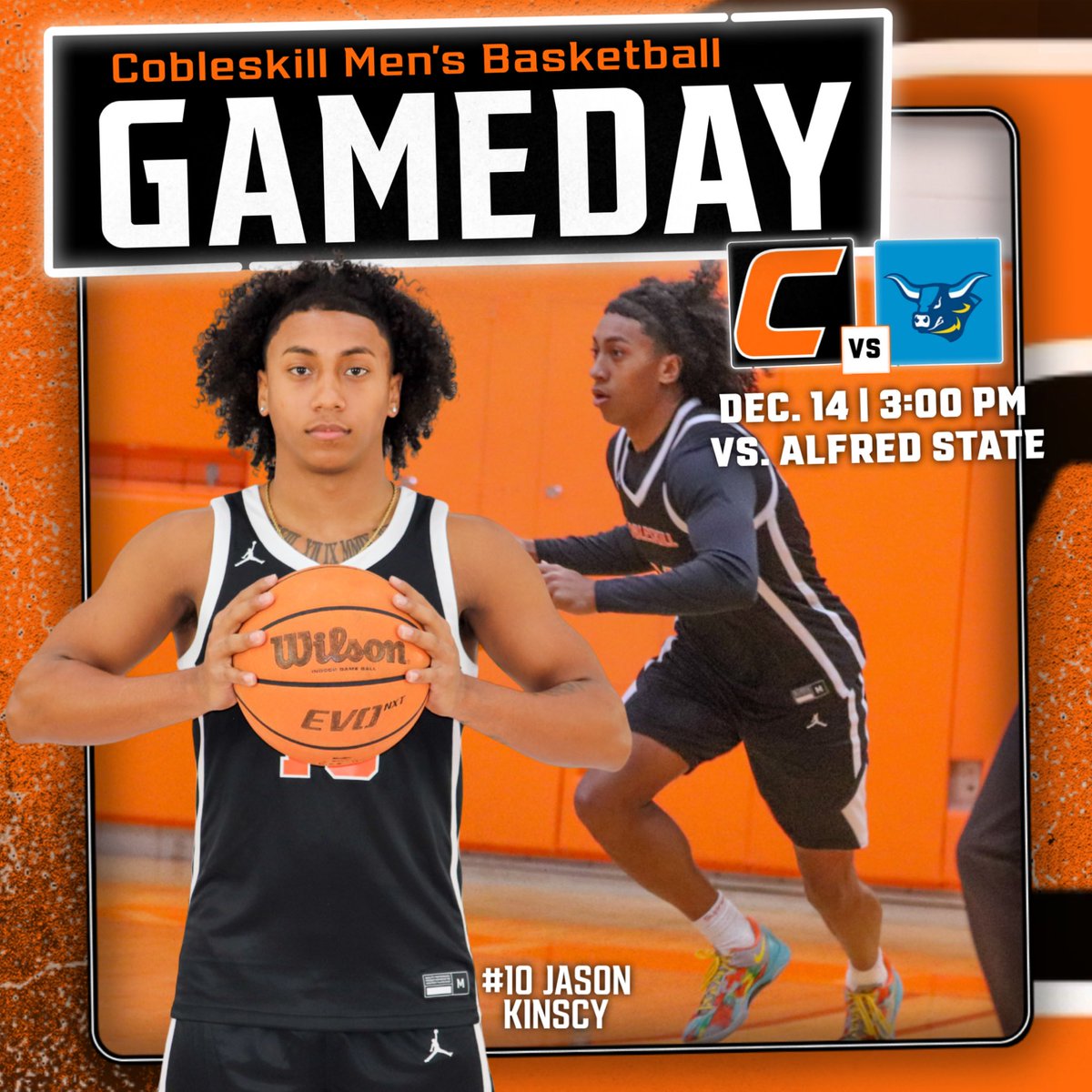CobyAthletics's tweet photo. Final HOME game of 2024 🏀

Fighting Tigers host Alfred State in a 3:00 pm non-conference clash in the Iorio Gymnasium.

🆚 Alfred State
⌚️ 3 PM
📍 Cobleskill, NY
🎥 https://t.co/kBegbEzPdG
📊 https://t.co/rs4lT8OtfT 

#OneCoby #d3hoops https://t.co/T8puredPv2