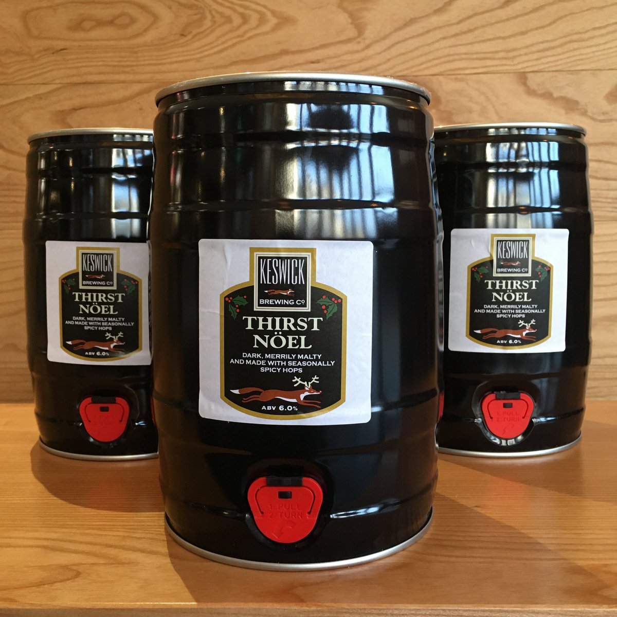 Get your Christmas orders in soon 

We have the last couple of Thirst Noel 5L mini casks available. There is also Keswick Bitter &amp; Keswick Gold.

Looking for your Christmas gifts or to stock up on beers for Christmas? Please get your order in as soon as you can so we can deliver.