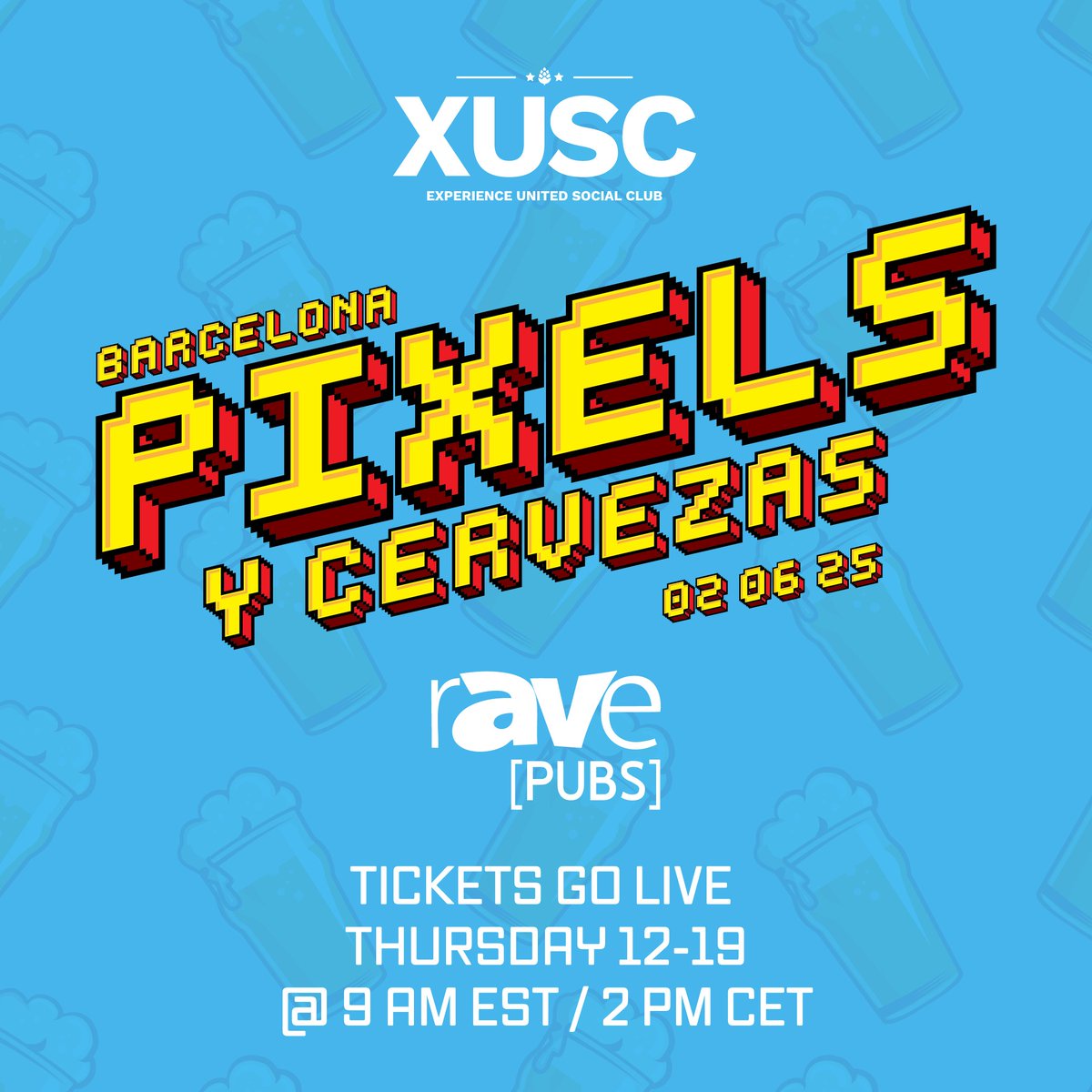 #XUSC <a href="/XUSocialClub/">Experience United Social Club</a> Upcoming Events dailydooh.com/archives/163595 -> The next Experience United Social Club event is Pixels y Cervezas in Barcelona during #ISE2025